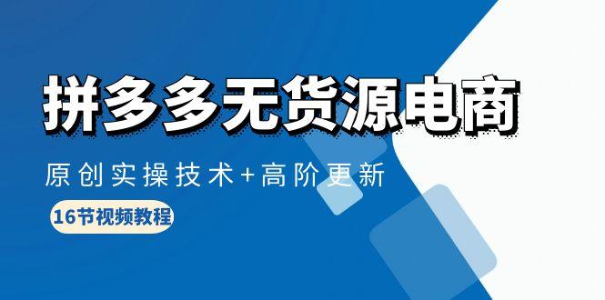 (10015期)拼多多无货源电商，原创实操技术+高阶更新(16节视频教程)-云创网