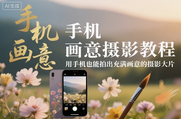 手机画意摄影教程，用手机也能拍出充满画意的摄影大片-云创网