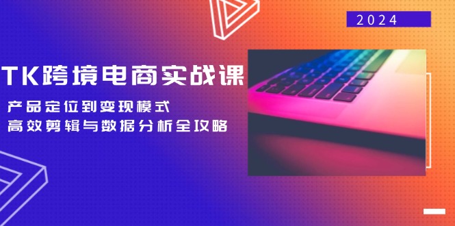 TK跨境电商实战课：产品定位到变现模式，高效剪辑与数据分析全攻略-云创网