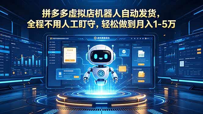 （18779期）拼多多虚拟店机器人自动发货，全程不用人工盯守，轻松做到月入 1-5 万-云创网