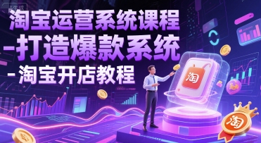 淘宝运营系统课程-打造爆款系统-淘宝开店教程-云创网