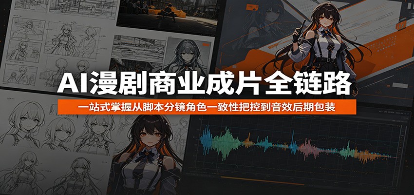 AI漫剧商业成片全链路：一站式掌握从脚本分镜角色一致性把控到音效后期包装-云创网