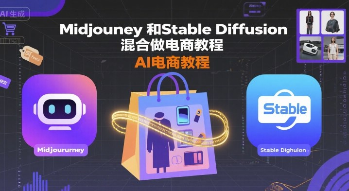 Midjourney和Stable Diffusion混合做电商教程-ai电商教程-云创网