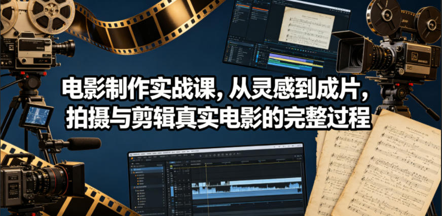 电影制作实战课，从灵感到成片，拍摄与剪辑真实电影的完整过程【原创双语字幕】-云创网
