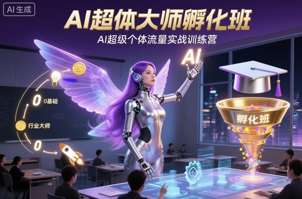 AI超体大师孵化班，AI超级个体流量实战训练营-云创网