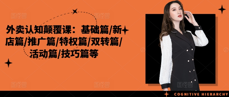 外卖认知颠覆课：基础篇/新店篇/推广篇/特权篇/双转篇/活动篇/技巧篇等-云创网