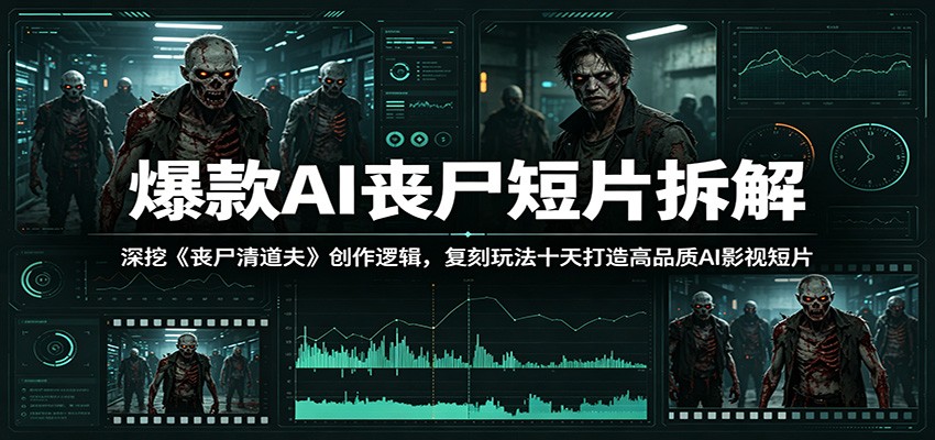 爆款AI丧尸短片拆解：深挖《丧尸清道夫》创作逻辑，复刻玩法快速打造高品质AI影视短片-云创网