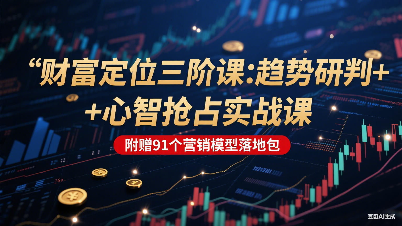 财富定位三阶：趋势研判 + 心智抢占实战课，附赠91个营销模型落地包-云创网
