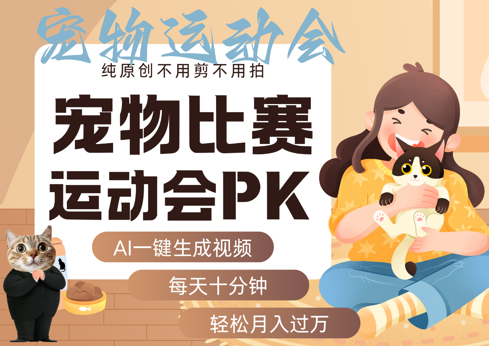 AI萌宠运动员跳水 射击 篮球 足球比赛 每天十分钟 附详细提示词文案库 代替做…-云创网