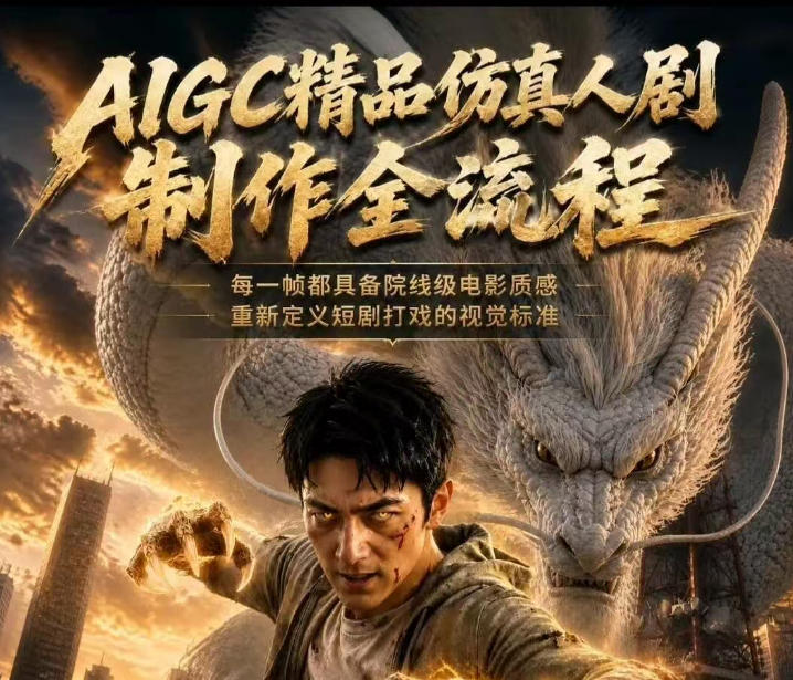 AIGC精品仿真人剧豢龙人全流程制作解析2026，国风仿真人创作+打斗剧情+人设编排，一站式AI短剧入门-云创网