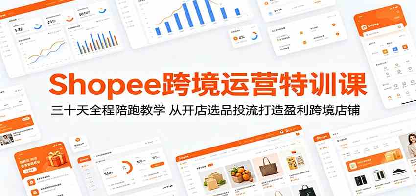 Shopee跨境运营特训课：三十天全程陪跑教学，从开店选品投流打造盈利跨境店铺-云创网