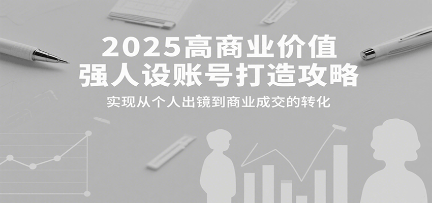 2025高商业价值强人设账号打造攻略，实现从个人出镜到商业成交的转化-云创网