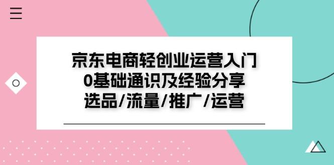 京东电商-轻创业运营入门0基础通识及经验分享：选品/流量/推广/运营-云创网