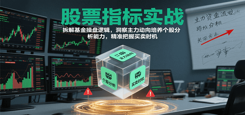 股票指标实战，基金操盘逻辑拆解，洞察主力动向培养个股分析能力把握买卖时机(更新)-云创网