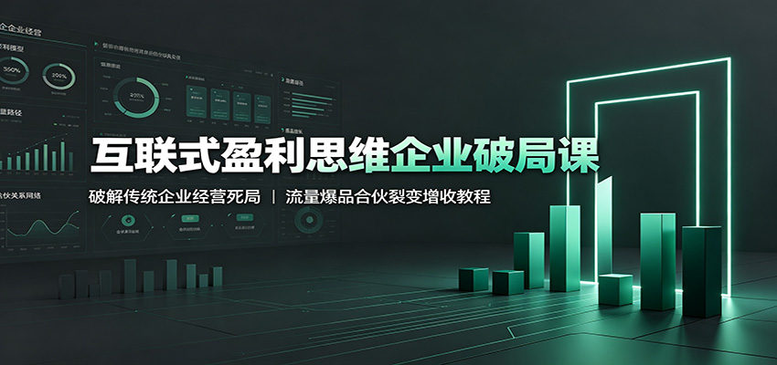 互联式盈利思维企业破局课：破解传统企业经营死局，流量爆品合伙裂变增收教程-云创网