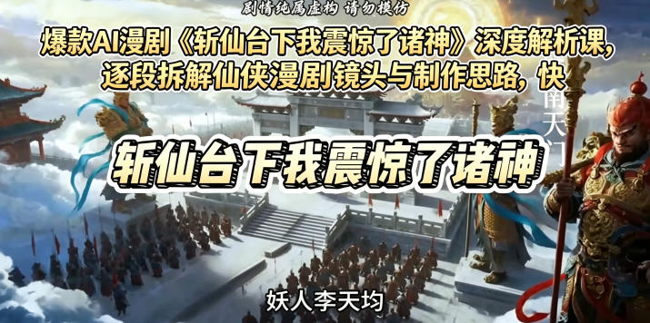 爆款AI漫剧《斩仙台下我震惊了诸神》深度解析课，逐段拆解仙侠漫剧镜头与制作思路，快速复刻爆款创作模式-云创网
