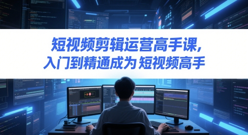 短视频剪辑运营高手课，入门到精通成为短视频高手-云创网